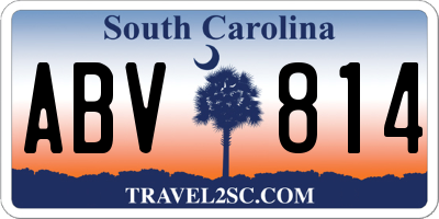 SC license plate ABV814