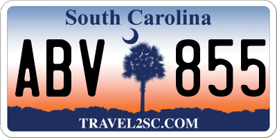 SC license plate ABV855