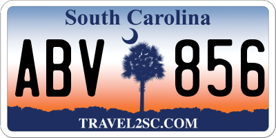 SC license plate ABV856