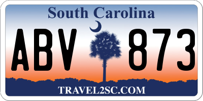 SC license plate ABV873