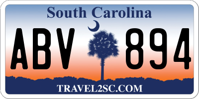 SC license plate ABV894