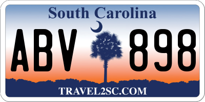 SC license plate ABV898