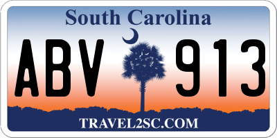 SC license plate ABV913