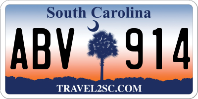 SC license plate ABV914