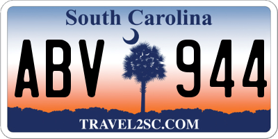 SC license plate ABV944