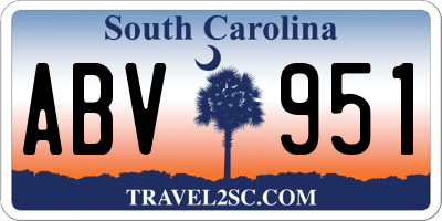 SC license plate ABV951