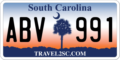 SC license plate ABV991
