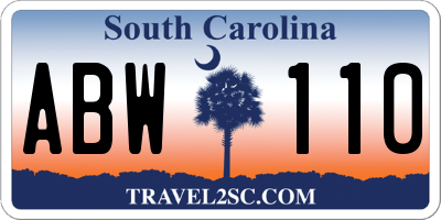 SC license plate ABW110