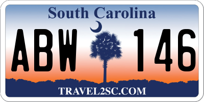 SC license plate ABW146