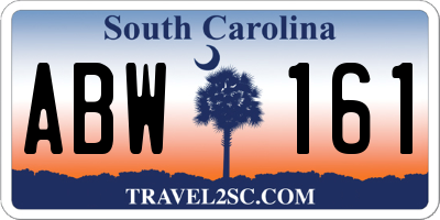 SC license plate ABW161