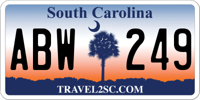 SC license plate ABW249