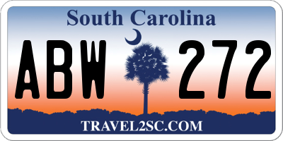 SC license plate ABW272