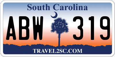 SC license plate ABW319