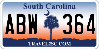 SC license plate ABW364