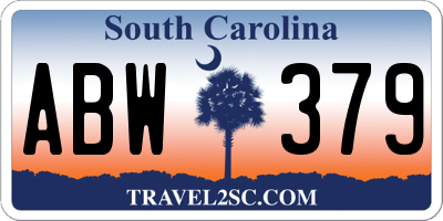 SC license plate ABW379