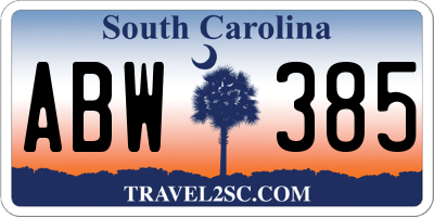 SC license plate ABW385