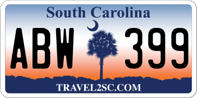 SC license plate ABW399