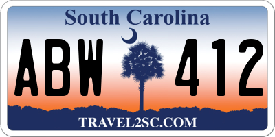 SC license plate ABW412