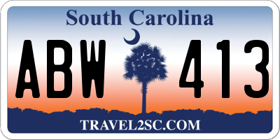 SC license plate ABW413