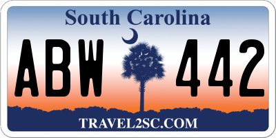 SC license plate ABW442