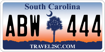 SC license plate ABW444