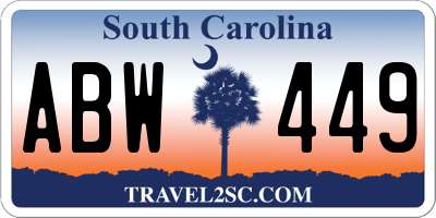 SC license plate ABW449