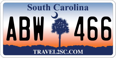 SC license plate ABW466