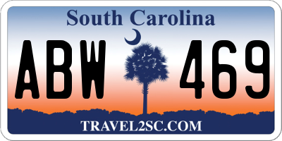 SC license plate ABW469