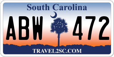 SC license plate ABW472