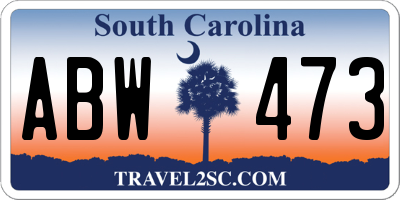 SC license plate ABW473