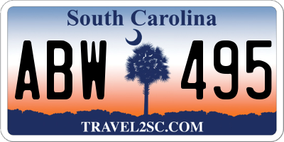 SC license plate ABW495