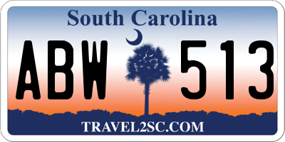 SC license plate ABW513