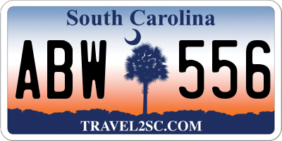 SC license plate ABW556