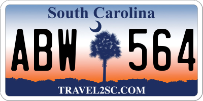 SC license plate ABW564
