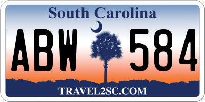 SC license plate ABW584