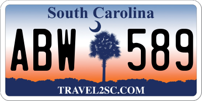 SC license plate ABW589