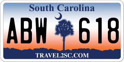 SC license plate ABW618