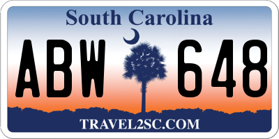 SC license plate ABW648