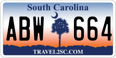 SC license plate ABW664