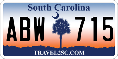 SC license plate ABW715