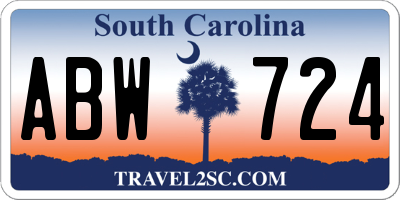 SC license plate ABW724