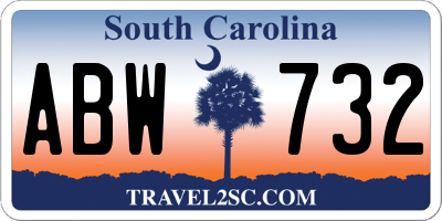 SC license plate ABW732