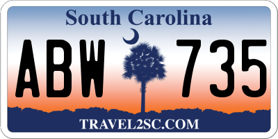 SC license plate ABW735
