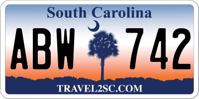 SC license plate ABW742