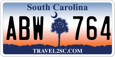 SC license plate ABW764