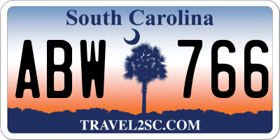 SC license plate ABW766