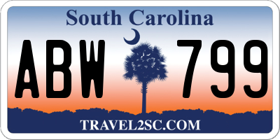 SC license plate ABW799