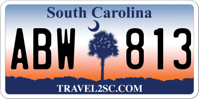 SC license plate ABW813