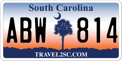 SC license plate ABW814