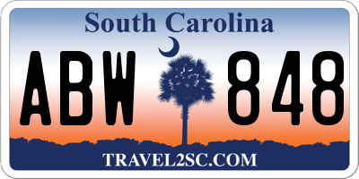 SC license plate ABW848